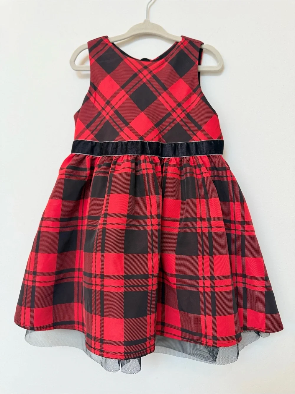 Cat & Jack Girls 3T Holiday Bundle Plaid Dress Velvet Skirt Long Sleeve 3PC